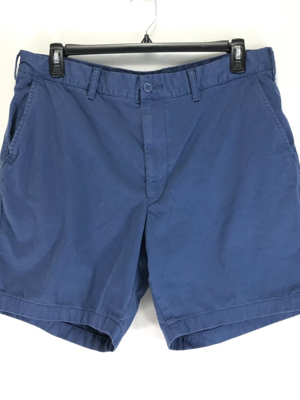 Uniqlo Flat Front Cotton Shorts Men's XL Navy Blue Chino Casual Summer Outdoor